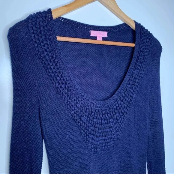 Lilly Pulitzer Navy Roberts Tunic Wool Blend Sweater Size XS - Picture 7 of 8